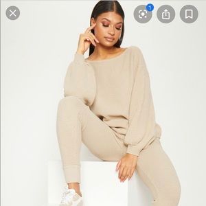 Oversized Waffle Knitted Lounge Set